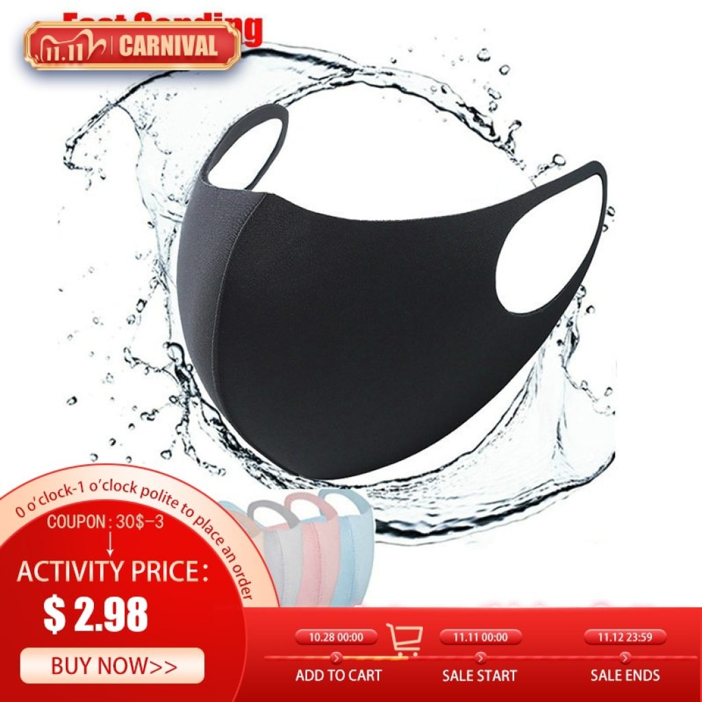Cool Silk Cotton Face Mouth Mask for Man Woman Washable Reusable Anti Dust Windproof Mouth muffle