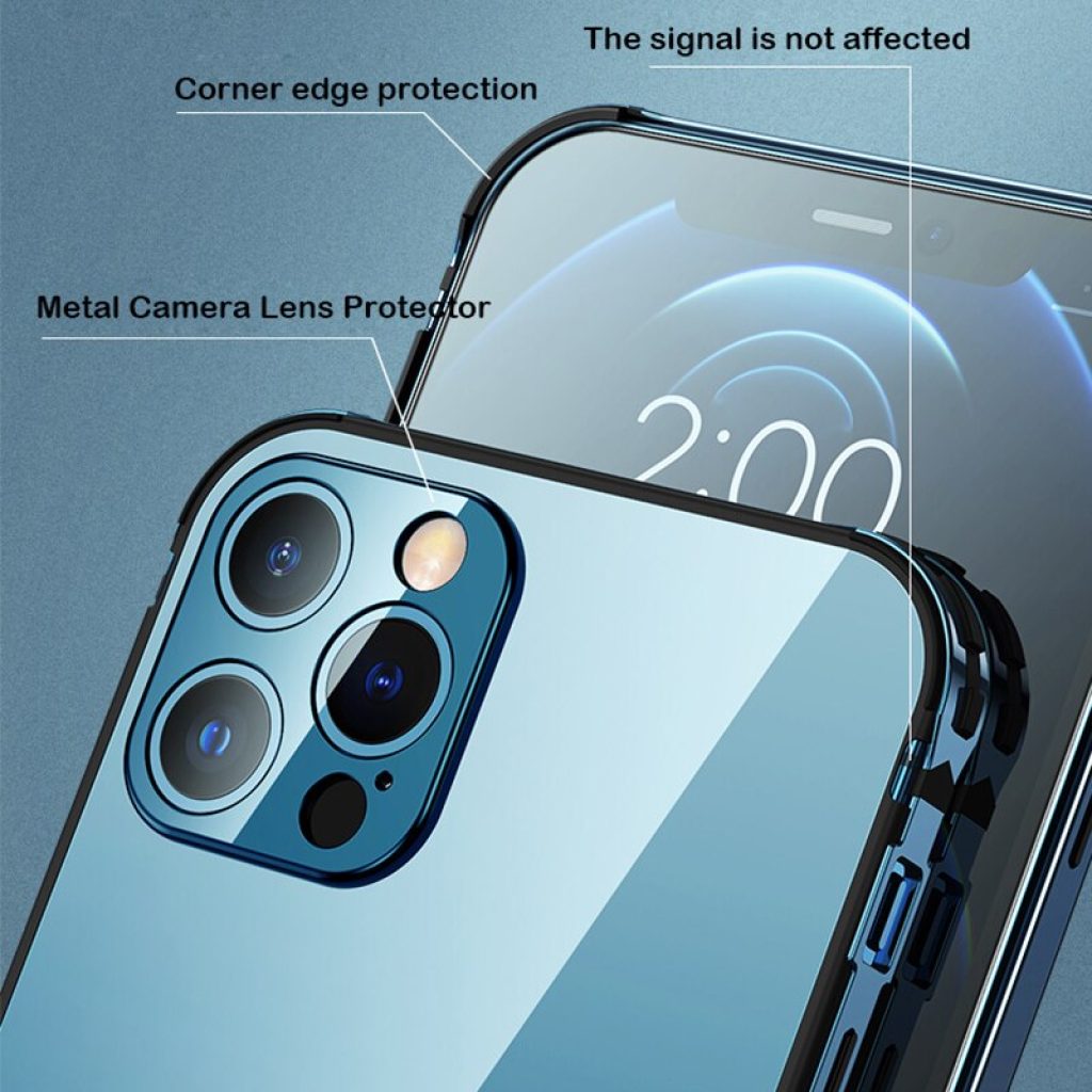 Coque Luxury Shockproof Metal Case For iPhone 13 Mini 12 Pro MAX Silicone Aluminum Bumper Camera 1