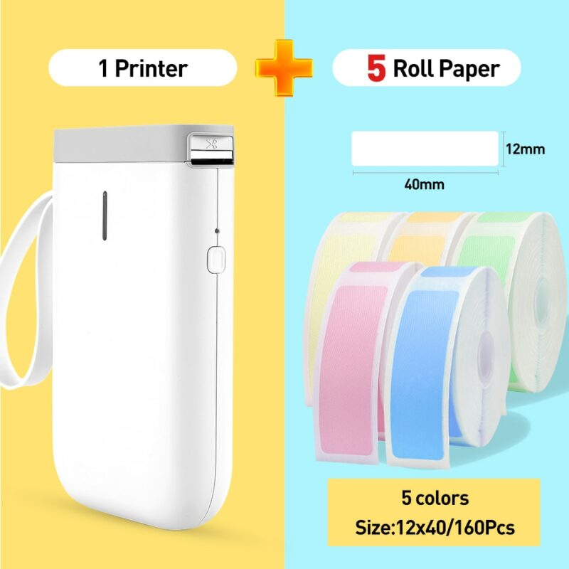 D11 Wireless label printer Portable Pocket Label Printer Portable BT Thermal Label Printer Fast Printing Home