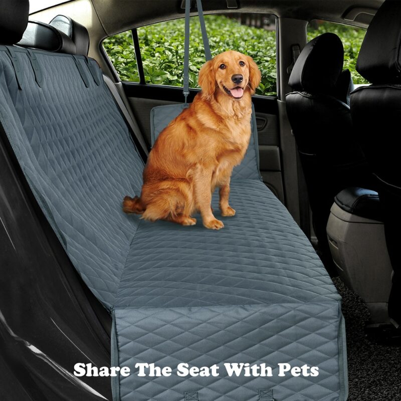 Dog Car Seat Cover View Mesh Waterproof Pet Carrier Car Rear Back Seat Mat Hammock Cushion 1
