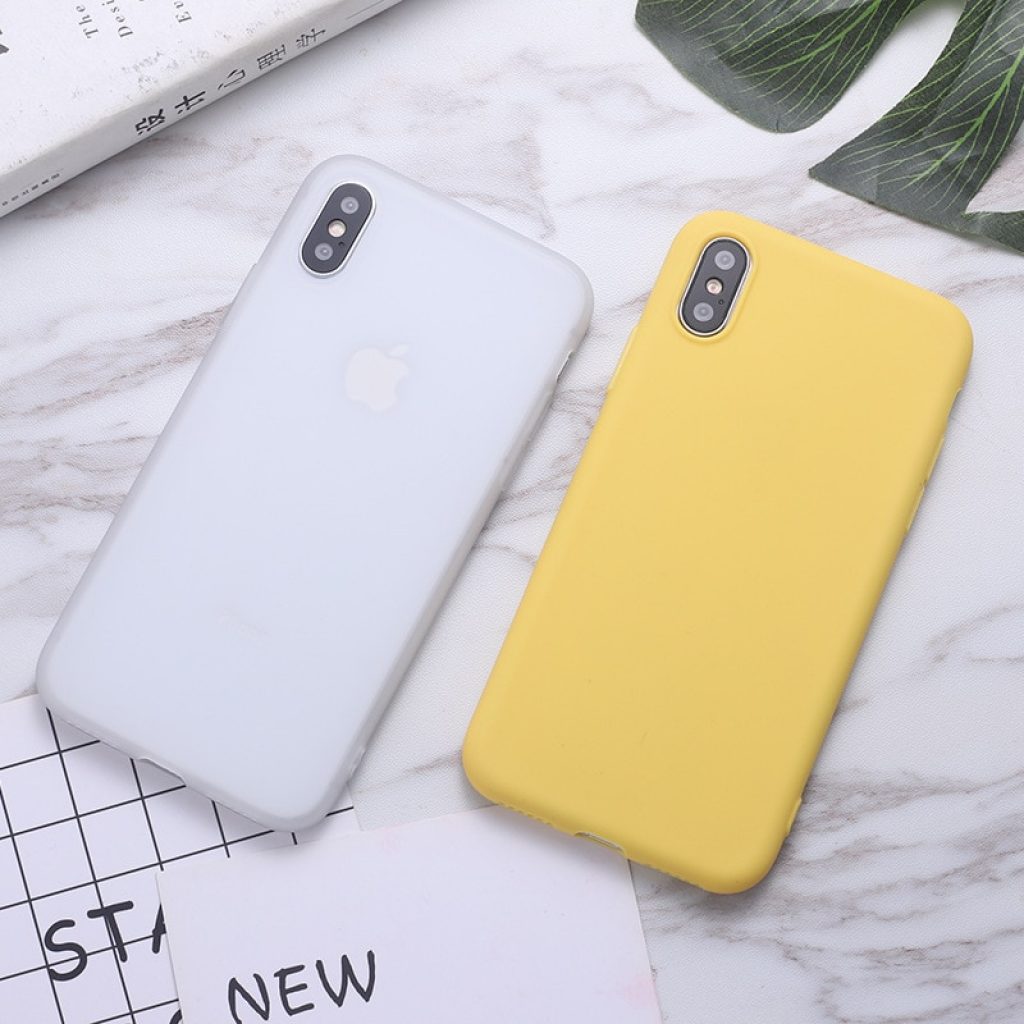 ERILLES Silicone Solid Color Case for iPhone 11 7 6 6S 8 Plus Soft Cover candy 4