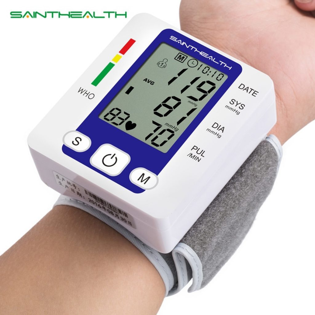 Electric Wrist Blood Pressure Monitor Portable tonometer health care bp Digital Blood Pressure Monitor meters sphygmomanometer 1