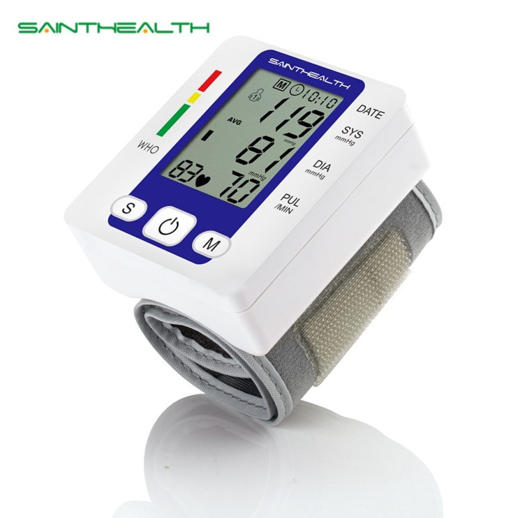 Electric Wrist Blood Pressure Monitor Portable tonometer health care bp Digital Blood Pressure Monitor meters sphygmomanometer 4