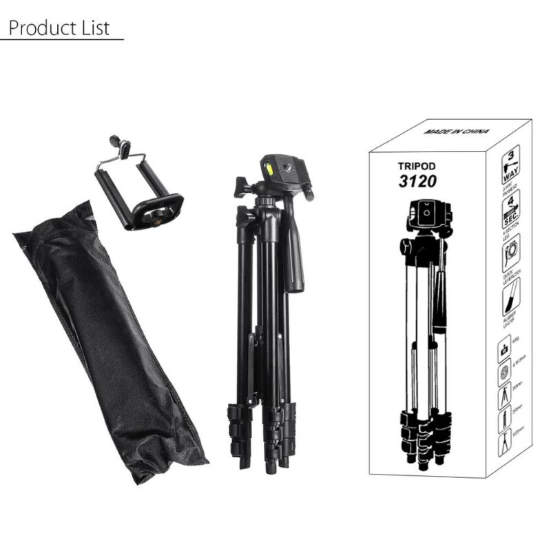 Extendable 36 100cm Adjustable Tripod Stand Mount Holder Clip for Live for Youtube Camera Phone Holder 4