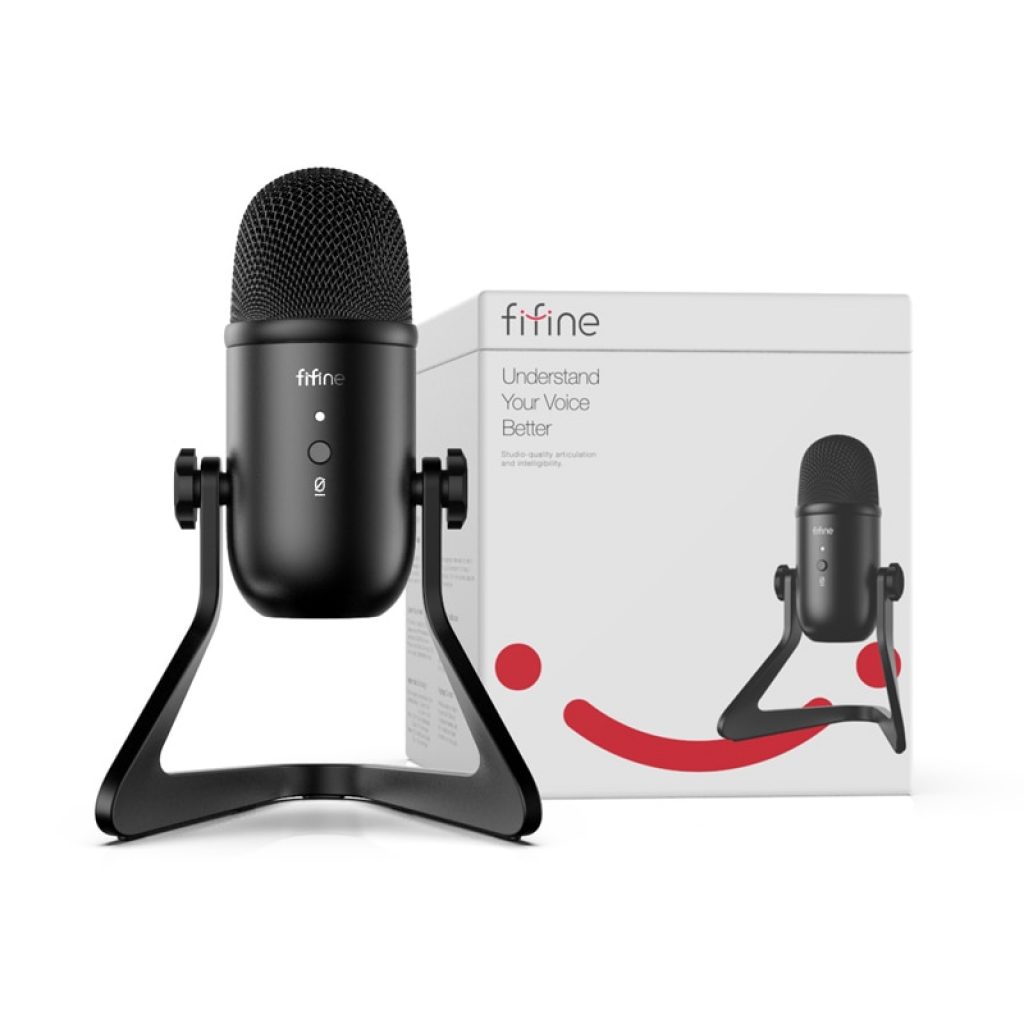FIFINE USB Microphone for Recording Streaming Gaming professional microphone for PC Mic Headphone Output Volume Control 5