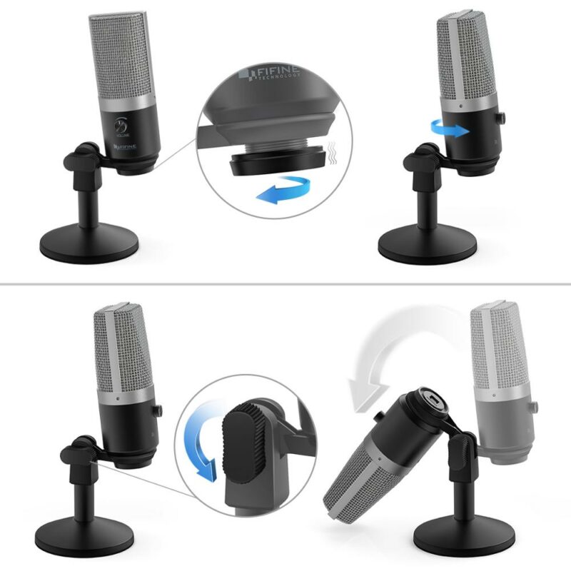FIFINE USB Microphone for laptop and Computers for Recording Streaming Twitch Voice overs Podcasting for Youtube 5