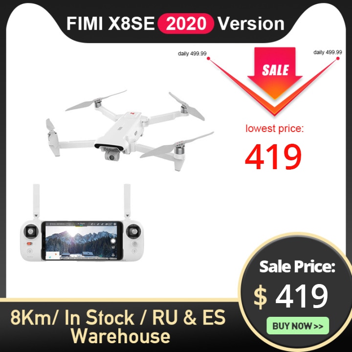 FIMI X8SE 2020 Version Camera drone 8KM FPV 3 axis Gimbal 4K Camera HDR Video GPS