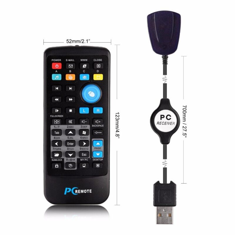 FORNORM Wireless Mouse Remote Controller USB Receiver IR Remote Control for Loptop PC Computer Center Windows 5