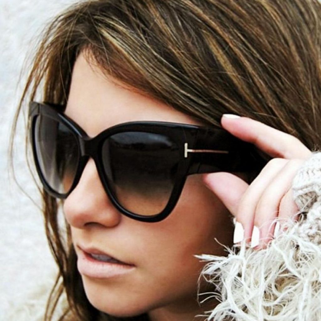 FSQCE New Fashion Brand Designer Cat Eye Women Sunglasses Female Gradient Points Sun Glasses Big Oculos 4