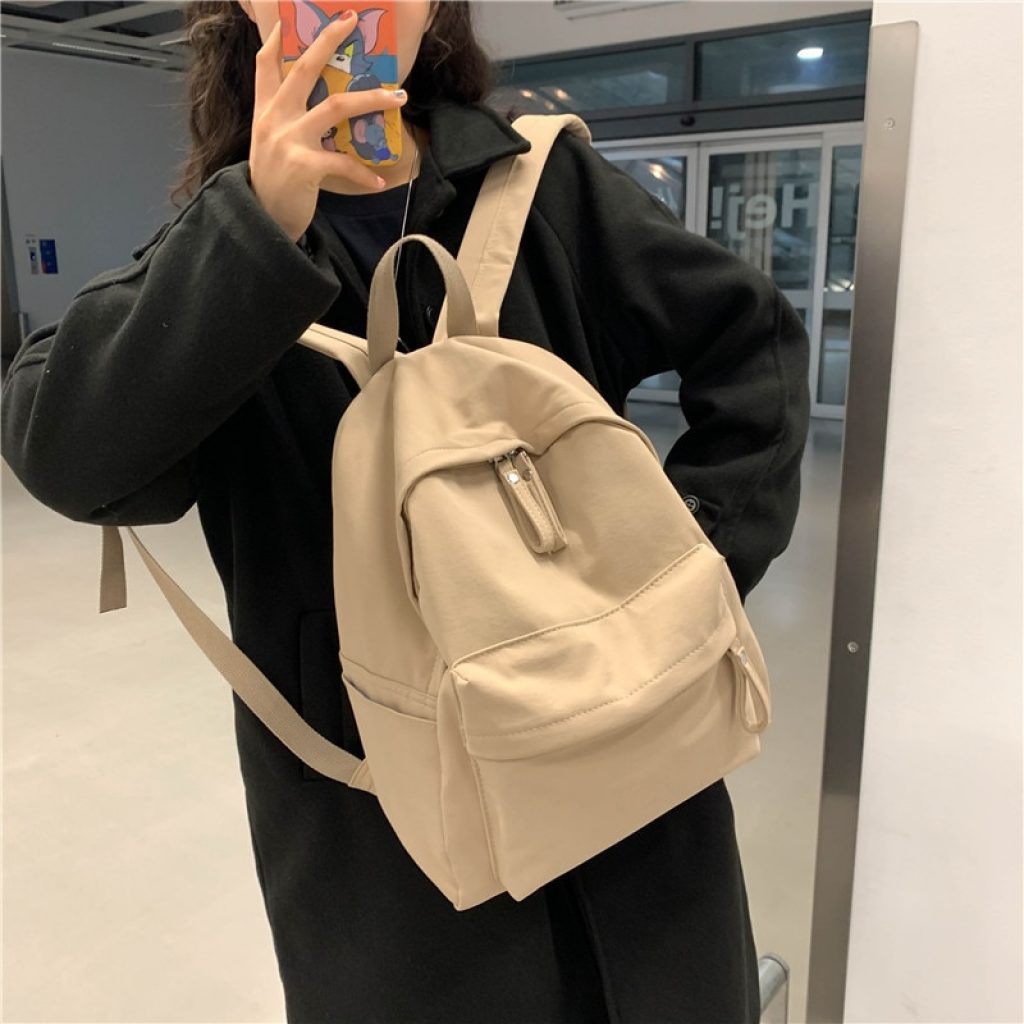 Fashion Backpack Canvas Women Backpack Anti theft Shoulder Bag New School Bag For Teenager Girls Female 3