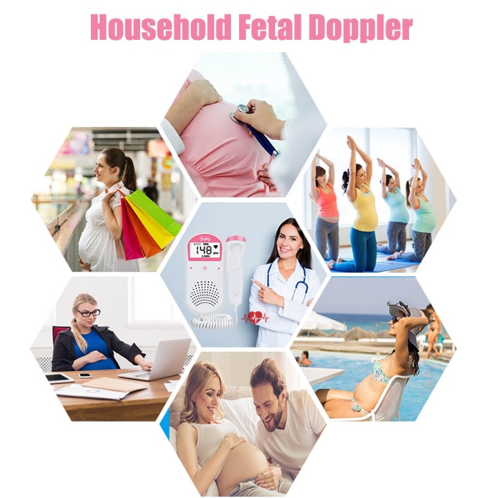 Fetal Doppler 2 5M Prenatal Baby Heart Rate Detector Household Sonar Doppler Stethoscope Pregnant Women Doppler 2