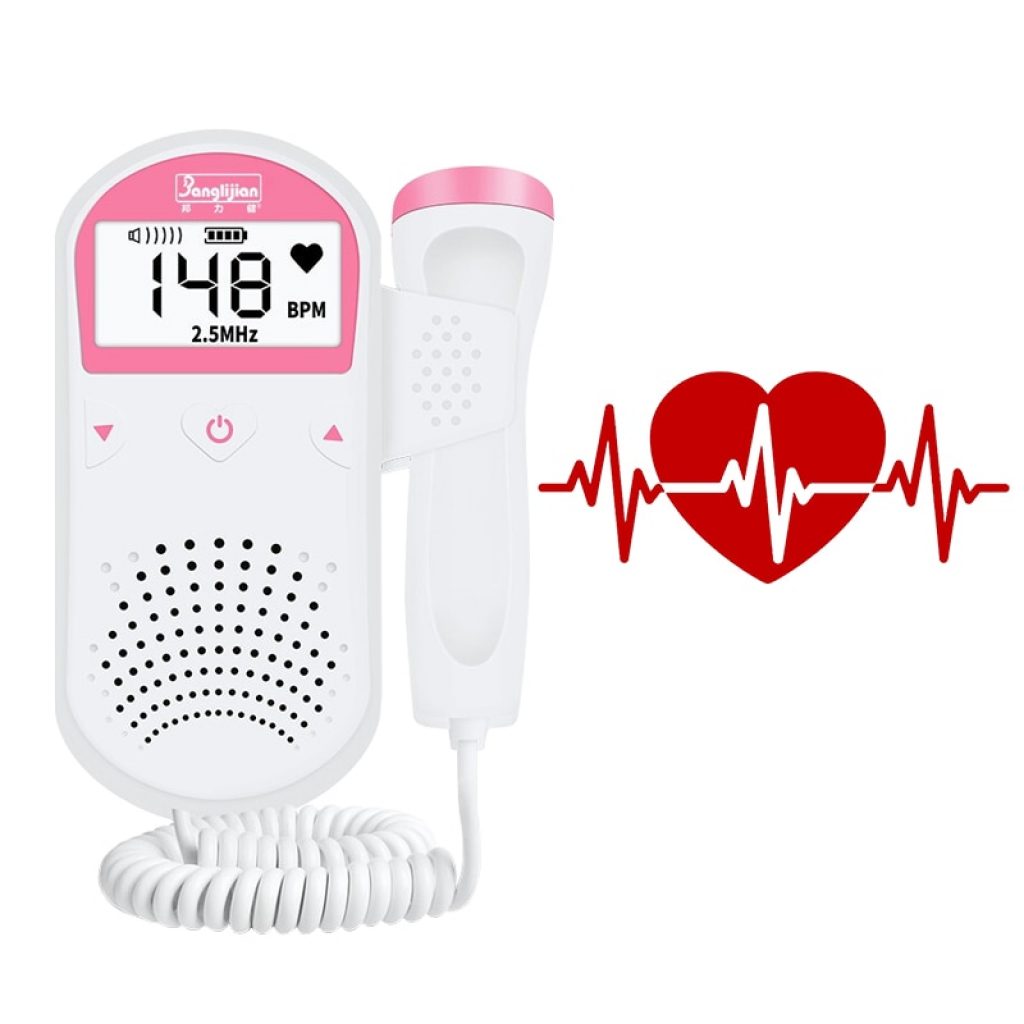 Fetal Doppler 2 5M Prenatal Baby Heart Rate Detector Household Sonar Doppler Stethoscope Pregnant Women Doppler 3
