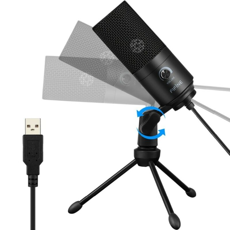 Fifine Metal USB Condenser Recording Microphone For Laptop Windows Cardioid Studio Recording Vocals Voice Over YouTube 2