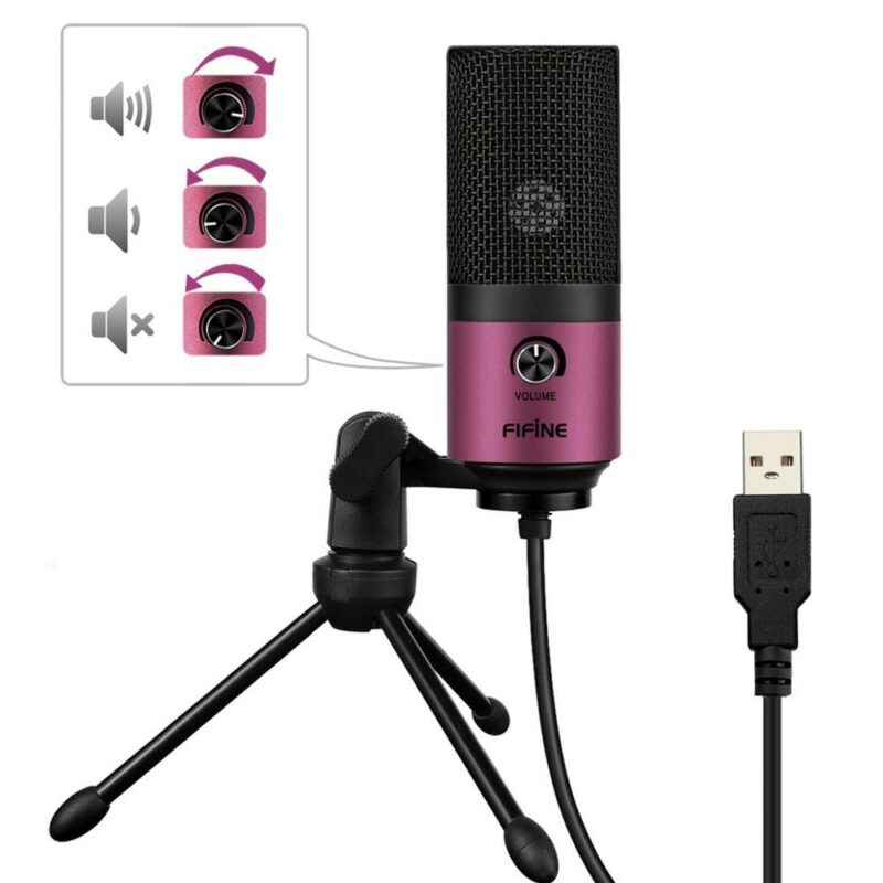 Fifine Metal USB Condenser Recording Microphone For Laptop Windows Cardioid Studio Recording Vocals Voice Over YouTube 3