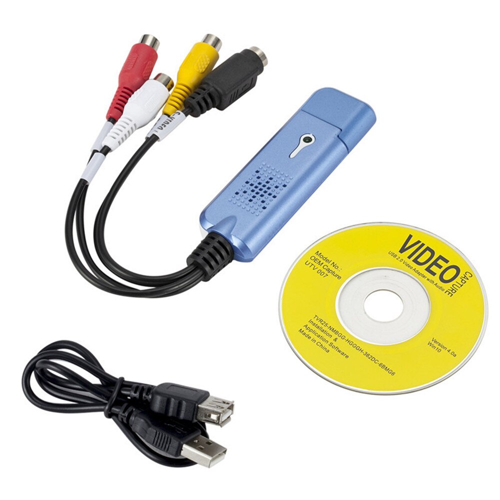 For Easycap USB 2 0 Easy Cap Audio Video Capture Adapter VHS DVD DVR TV Capture