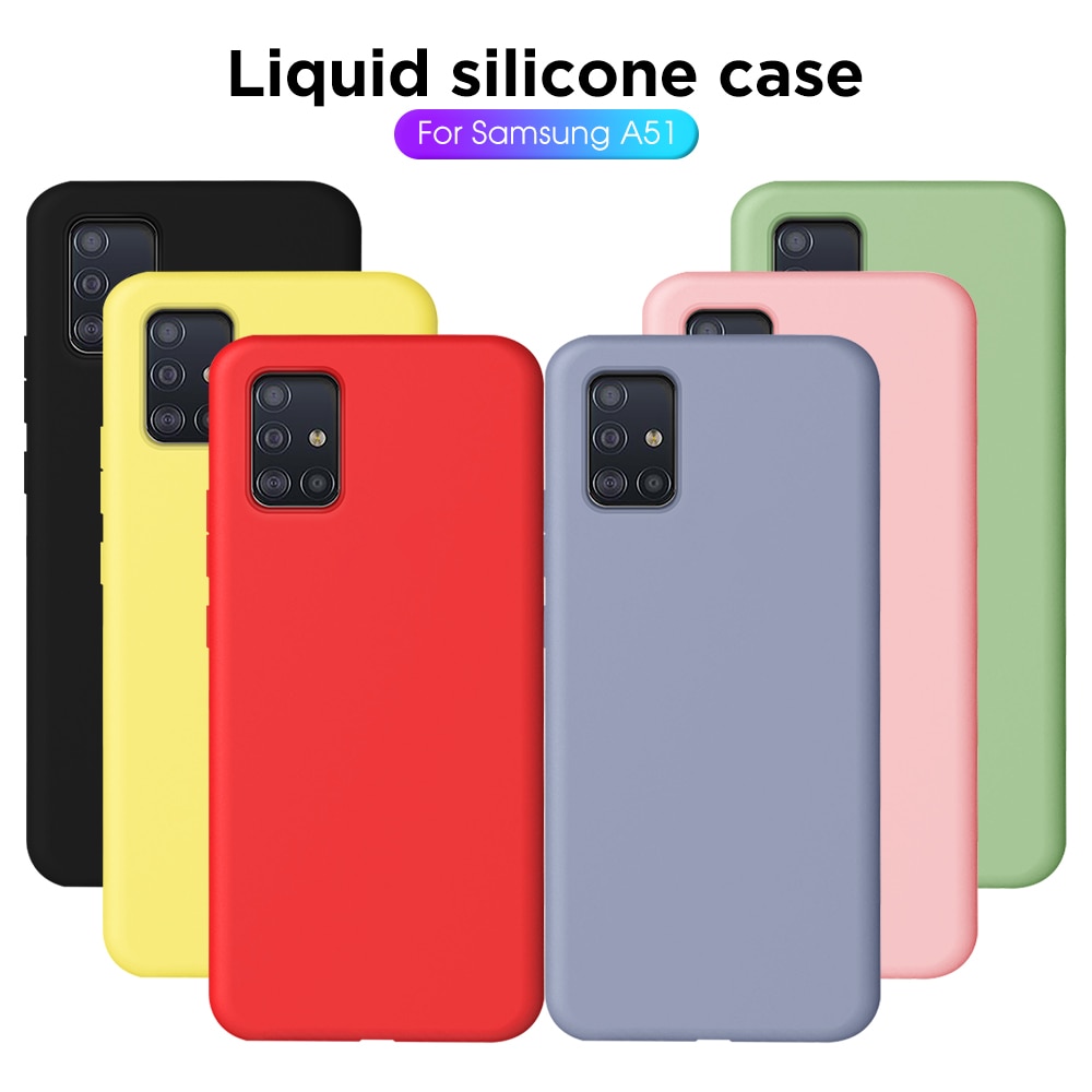 For Samsung Galaxy A51 Case Cover Ultra thin Liquid TPU Silicone Phone Case For Samsung