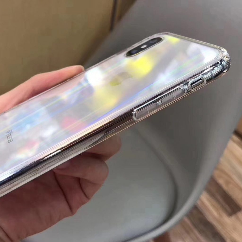 Gradient Rainbow Laser Cases For iPhone X XS Max XR Transparent Soft Fundas For iPhone 11 3