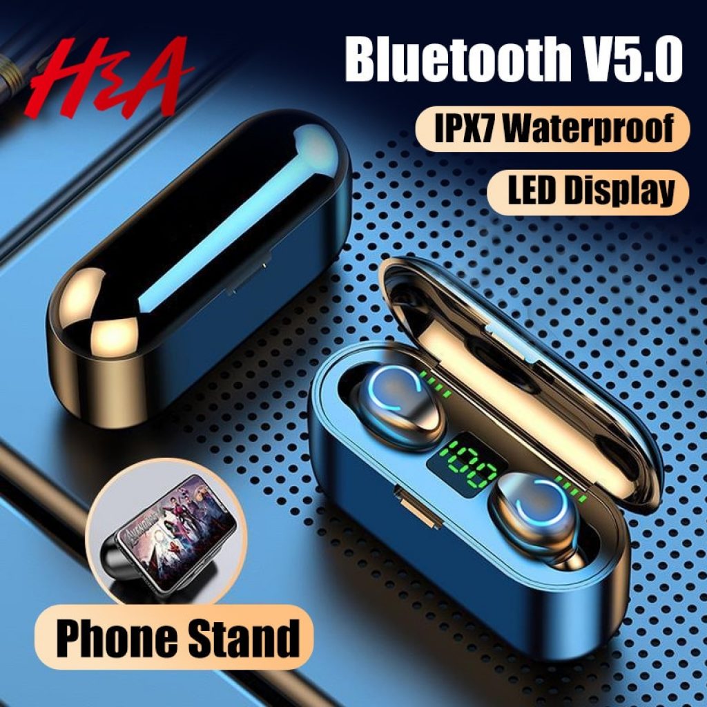 H A Mini TWS Bluetooth V5 0 Earphones Wireless Headphones Earphones 9D Hifi Sports Waterproof Wireless
