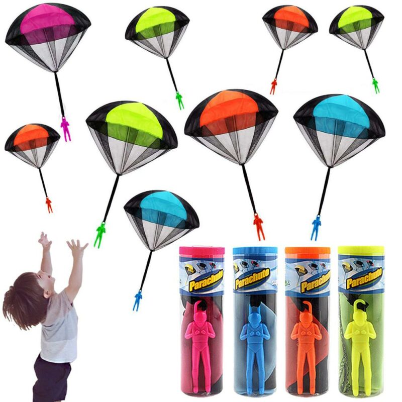 Hand Throwing Mini Soldier Parachute Funny Toy Kid Outdoor Game Play Educational Toys Fly Parachute Sport