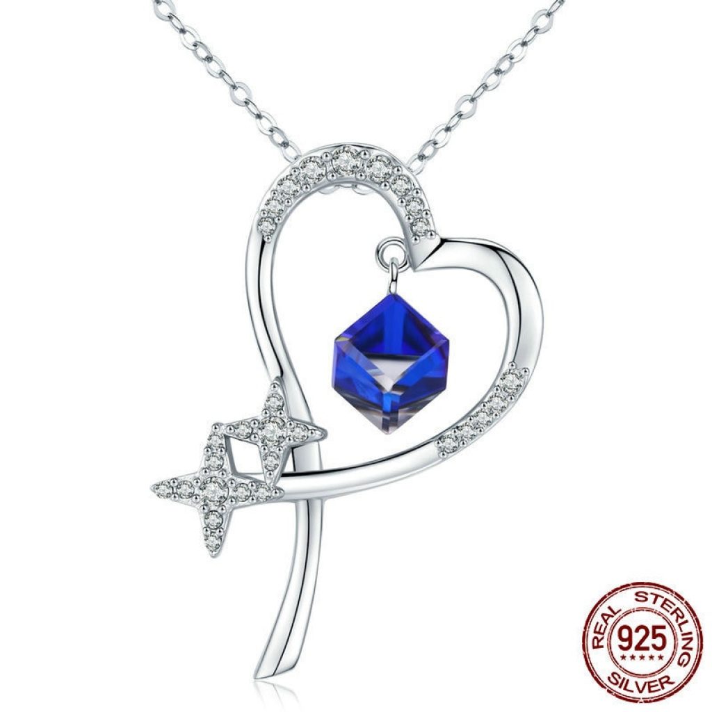 High quality crystal Diamonds Love Heart Pendant Statement Necklace Fashion Class Women Girls Lady Elements Jewelry