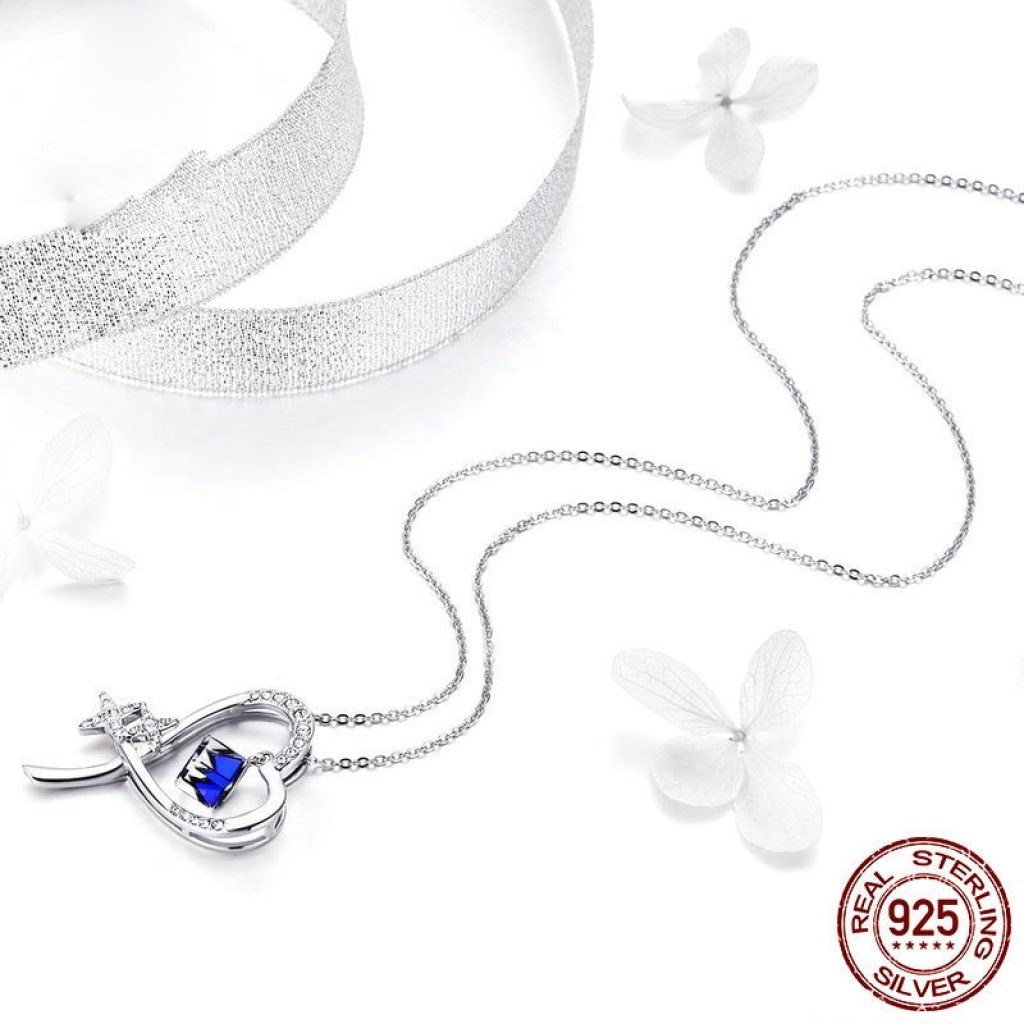 High quality crystal Diamonds Love Heart Pendant Statement Necklace Fashion Class Women Girls Lady Elements Jewelry 3