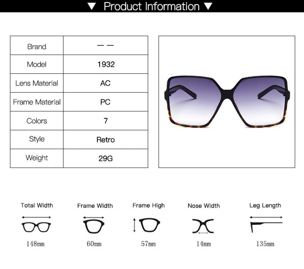 Higody Fashion Women Oversize Sunglasses Gradient Plastic Brand Designer Female Sun Glasses UV400 lentes de sol 5