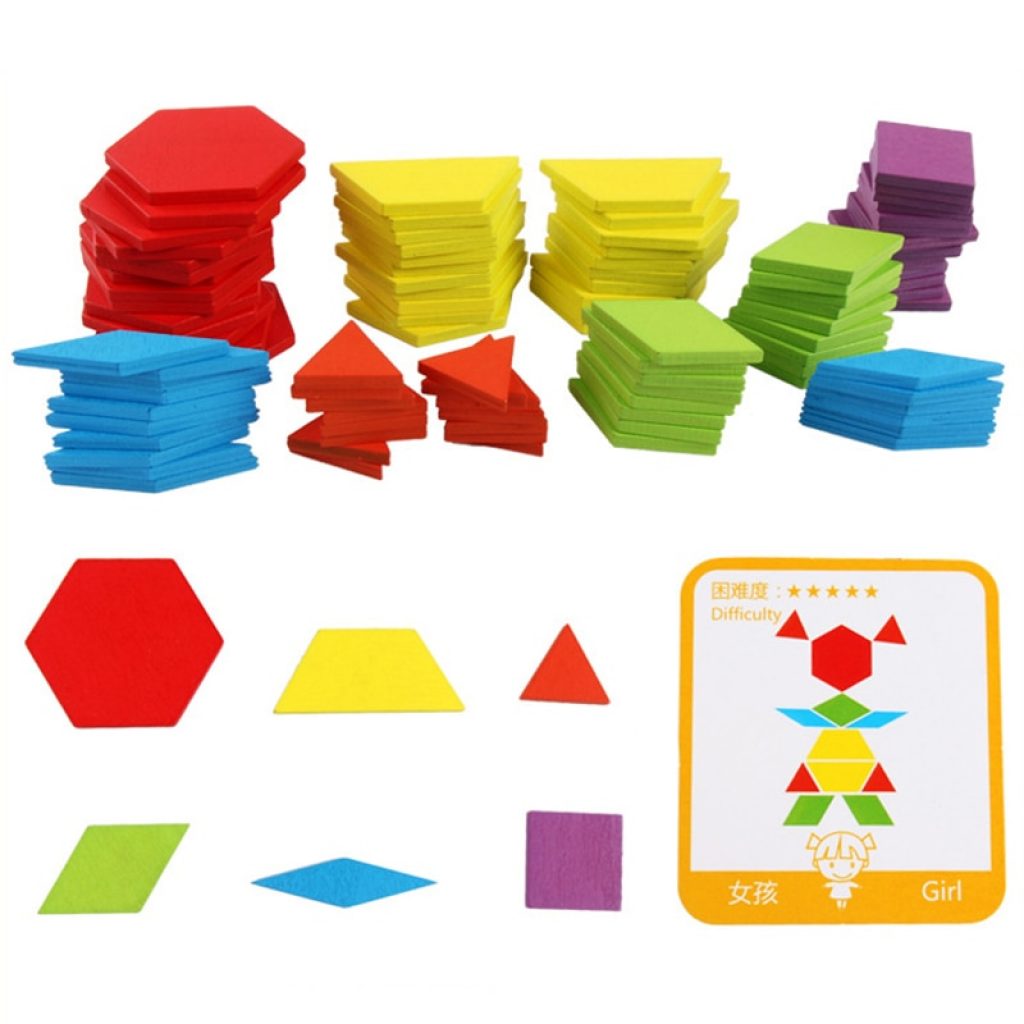 Hot Sale 155pcs Wooden Jigsaw Puzzle Board Set Colorful Baby Montessori Educational Toys for Children Learning 3