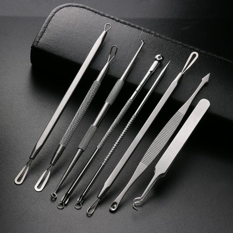 Hot Sale Stainless Steel Extractor Blackhead Remover Needles Acne Pimple Blemish Treatments Face Skin Care Sets