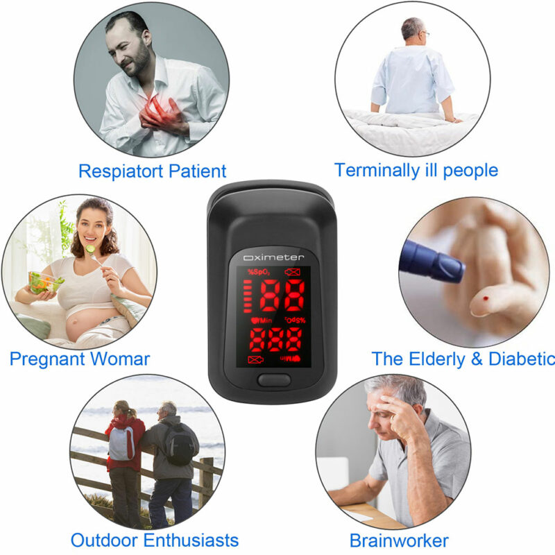 In Stock Portable Finger Oximeter Fingertip Pulsoximeter Pulse Oximeter Blood Pressure Pulse Heart Rate Monitor Without 1