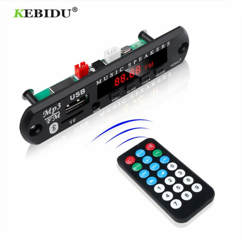 KEBIDU 5V 12V MP3 WMA Decoder Board Audio Module USB TF Radio Bluetooth5 0 Wireless Music 4