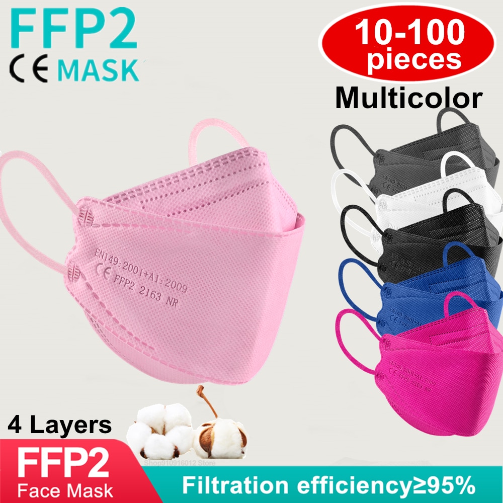 KN95 Fish Mask FFP2 Adultos Masks Korea Certified Mascarilla ffp2 kn95 homologada espa a ffp2 mask