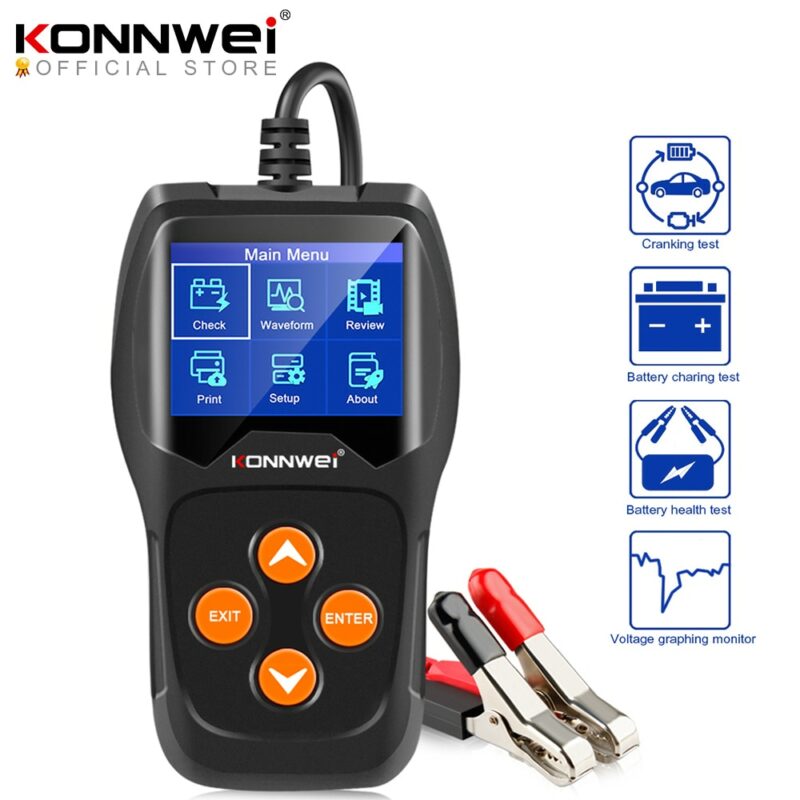KONNWEI KW600 Car Battery Tester 12V 100 to 2000CCA 12 Volts Battery tools for the Car