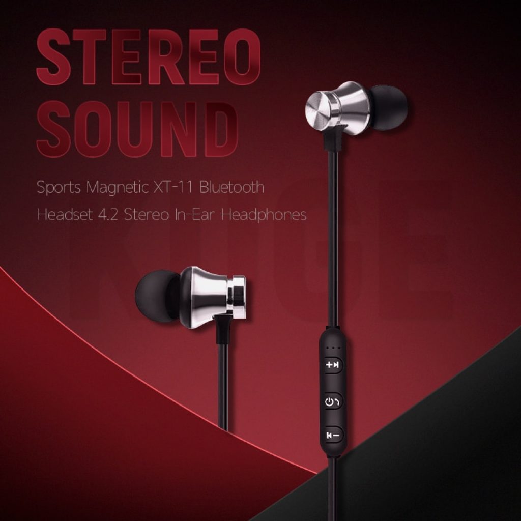 KUGE Bluetooth Earphone Sport Magnetic V4 2 Stereo Sports Waterproof Earbuds Wireless in ear Headset with