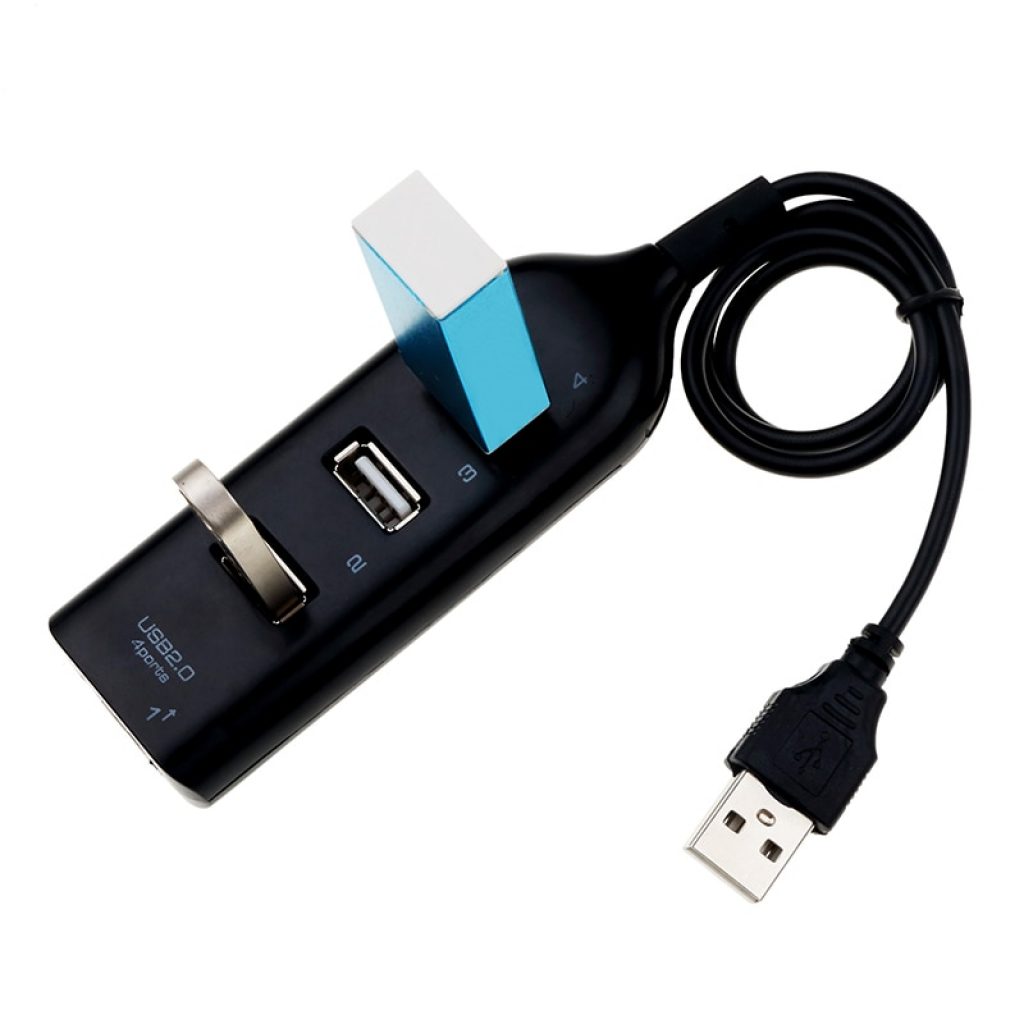 Kebidu Universal USB Hub 4 Port USB 2 0 with Cable High Speed Mini Hub Socket 1