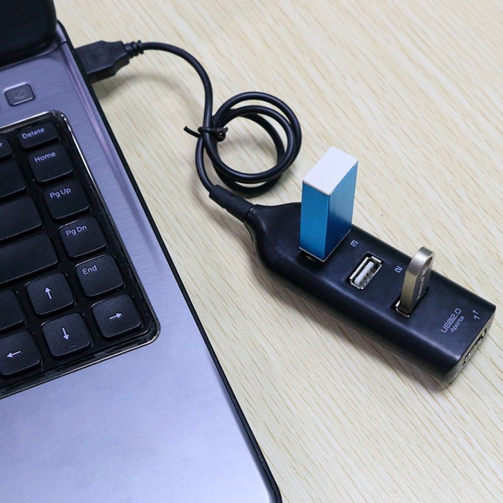 Kebidu Universal USB Hub 4 Port USB 2 0 with Cable High Speed Mini Hub Socket 2