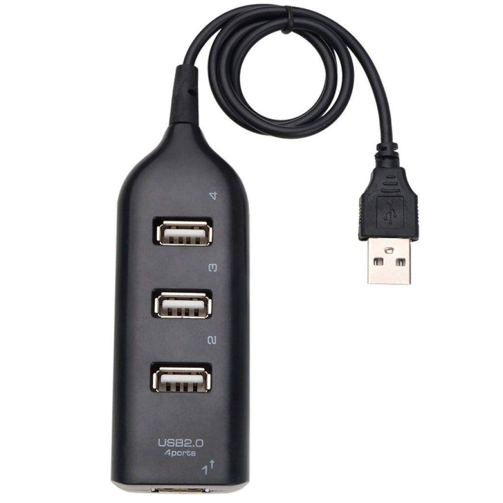 Kebidu Universal USB Hub 4 Port USB 2 0 with Cable High Speed Mini Hub Socket 3