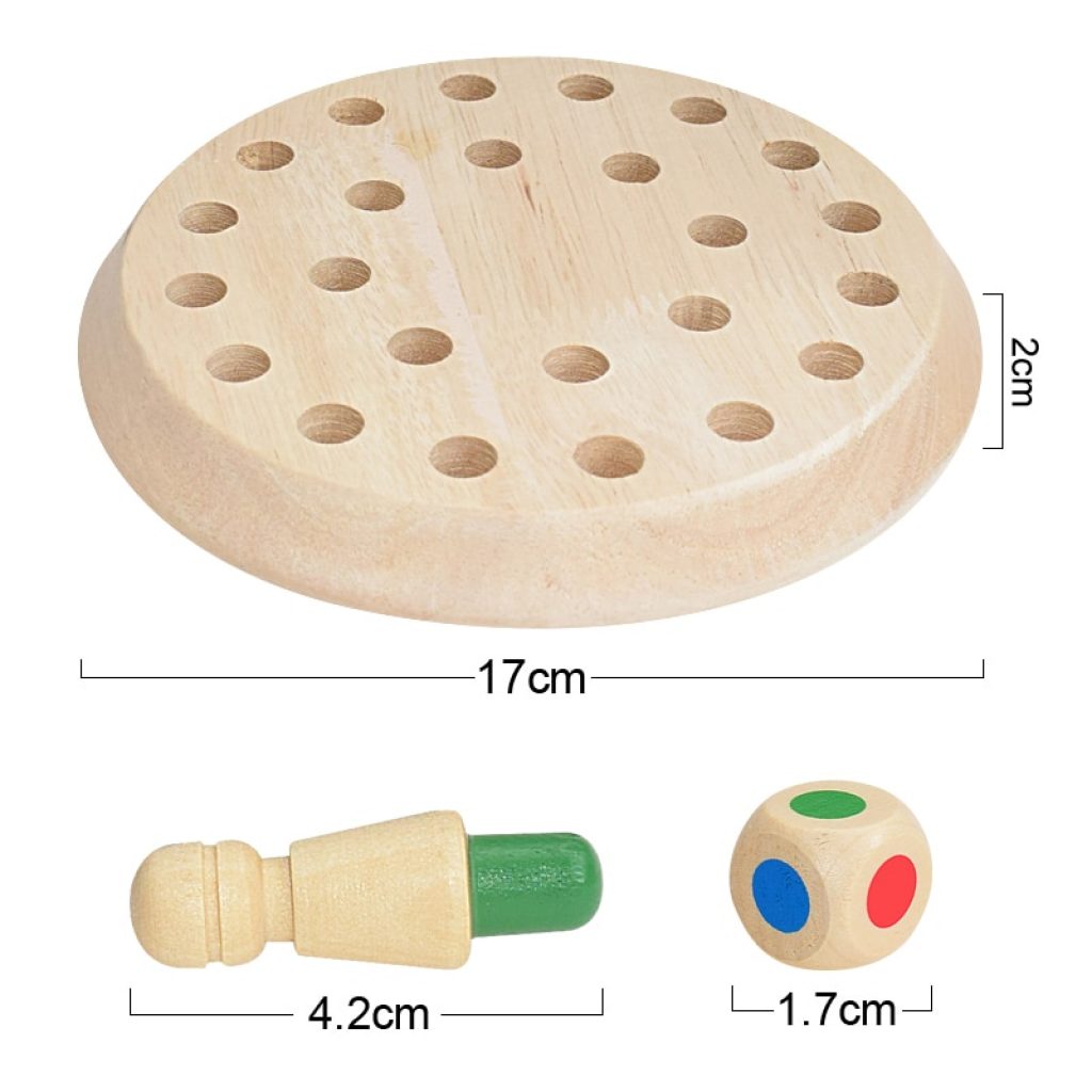 Kids Wooden Memory Match Stick Chess Game Fun Block Board Game Educational Color Cognitive Ability Toys 4