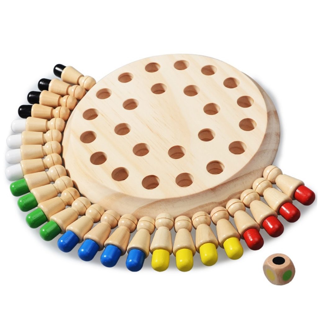 Kids party game Wooden Memory Match Stick Chess Game Fun Block Board Game Educational Color Cognitive 5