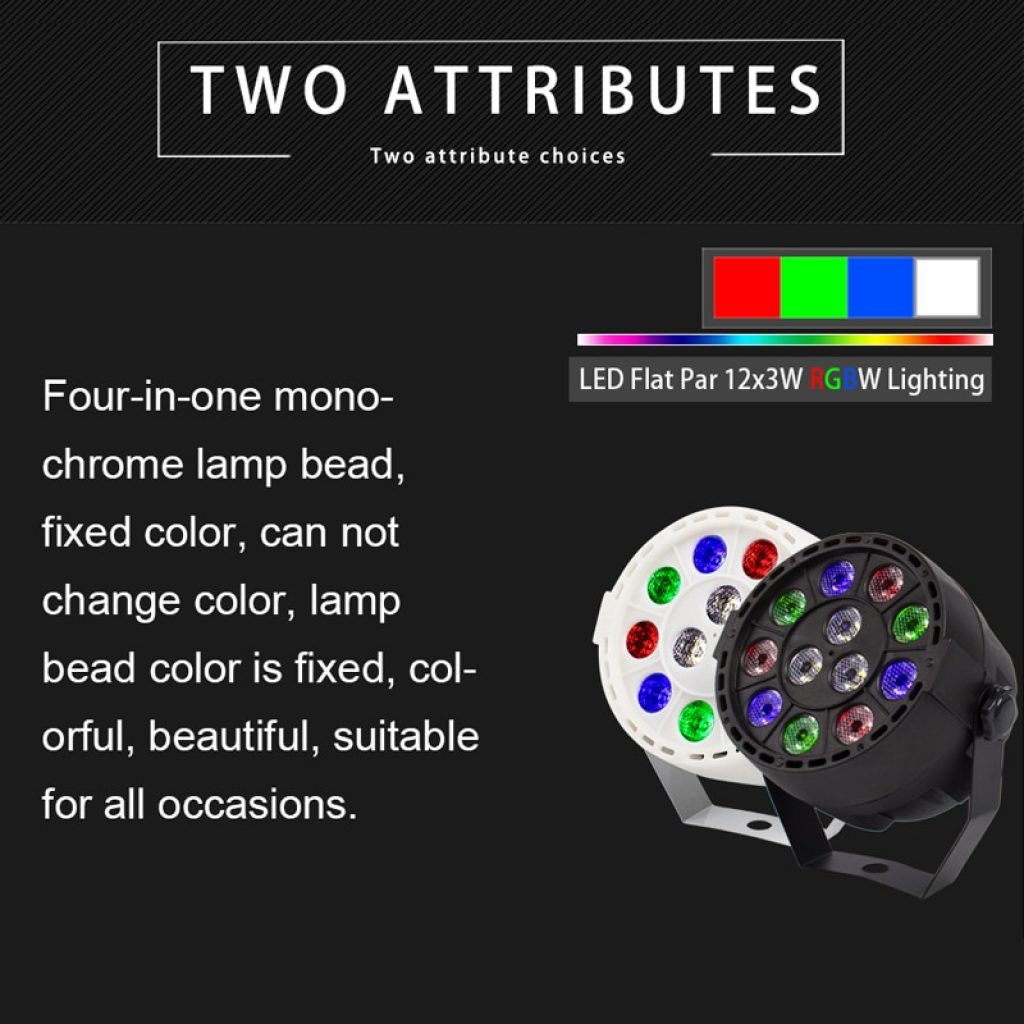 LED Flat Par 54x3W RGB Color Lighting Strobe DMX Controller For Disco DJ Music Party Club 3