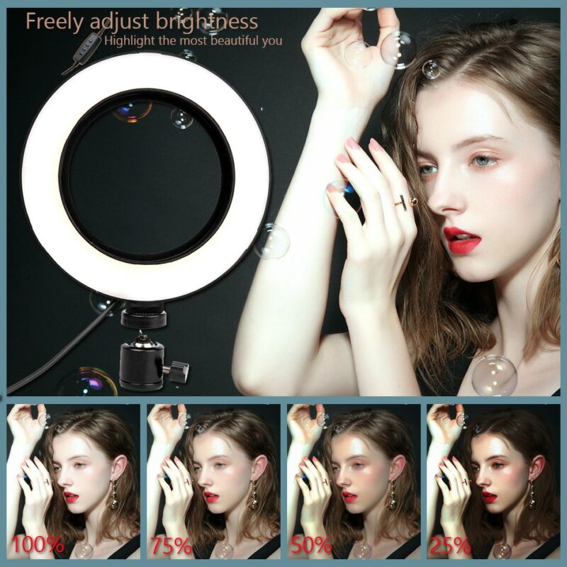 LED Ring Light Photo Studio Camera Light Photography Dimmable Video light for Youtube Makeup Selfie with 1