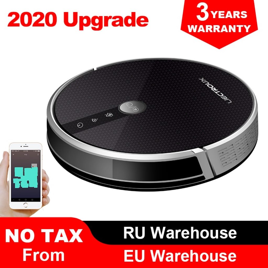 LIECTROUX C30B Robot Vacuum Cleaner Map Navigation 4000Pa Suction Smart Memory Map Display on Wifi APP