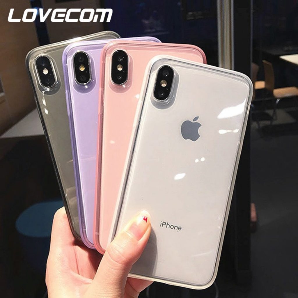 LOVECOM Transparent Shockproof Frame Case For iPhone 11 Pro Max XR XS Max 6 6S 7