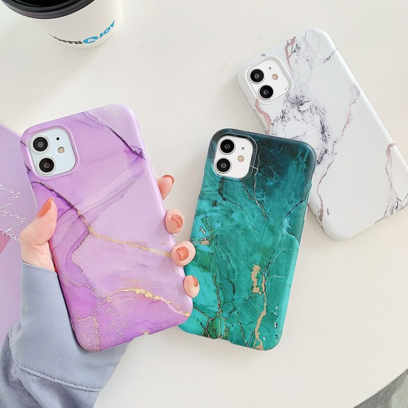 LOVECOM Vintage Gradual Color Marble Phone Case For iPhone 11 Pro Max XR XS Max 6 3