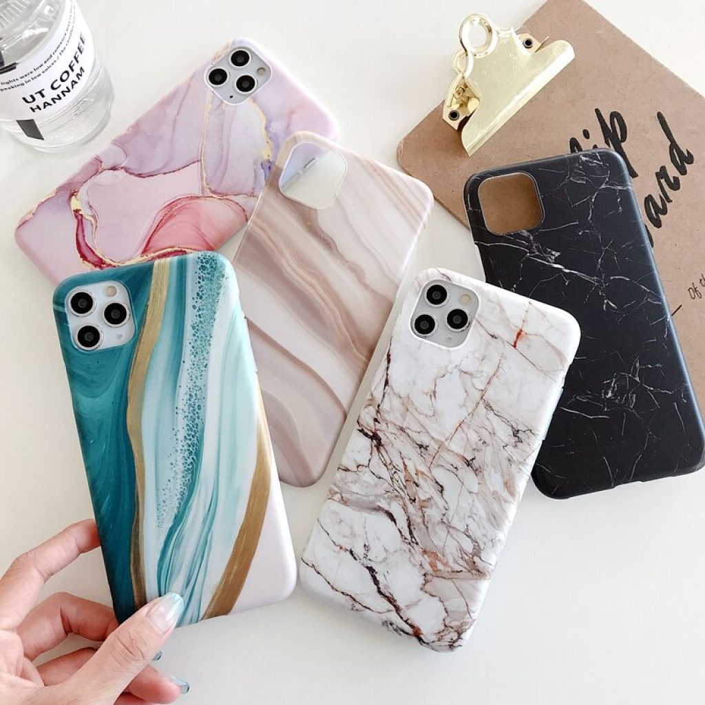 LOVECOM Vintage Gradual Color Marble Phone Case For iPhone 11 Pro Max XR XS Max 6 5