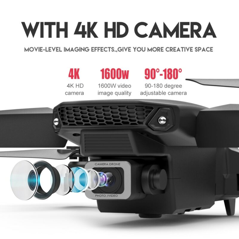 LSRC new RC drone E525 WIFI FPV and wide angle high definition 4K dual camera height 2