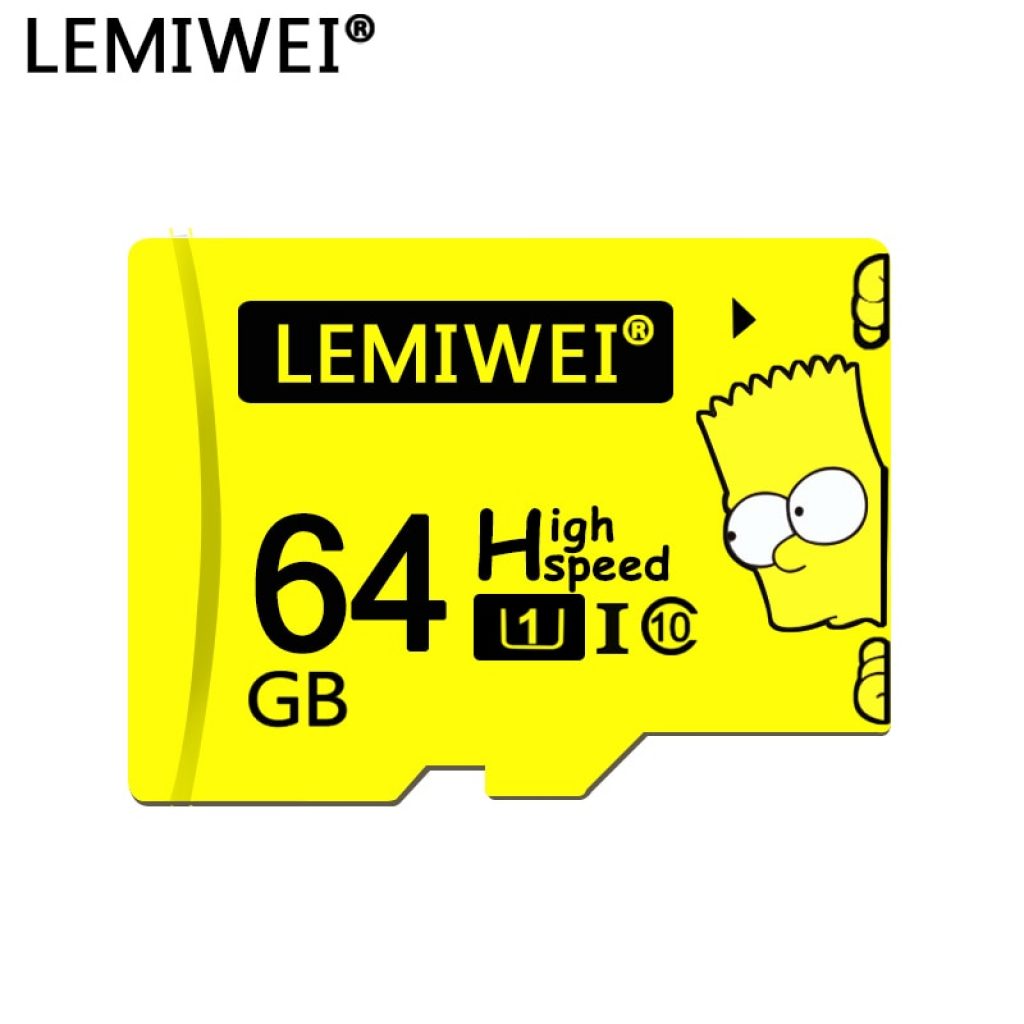 Lemiwei Bart Simpson Top Quality TF Card 8GB 16GB 64GB Class 10 Waterproof The Simpson Memory 1