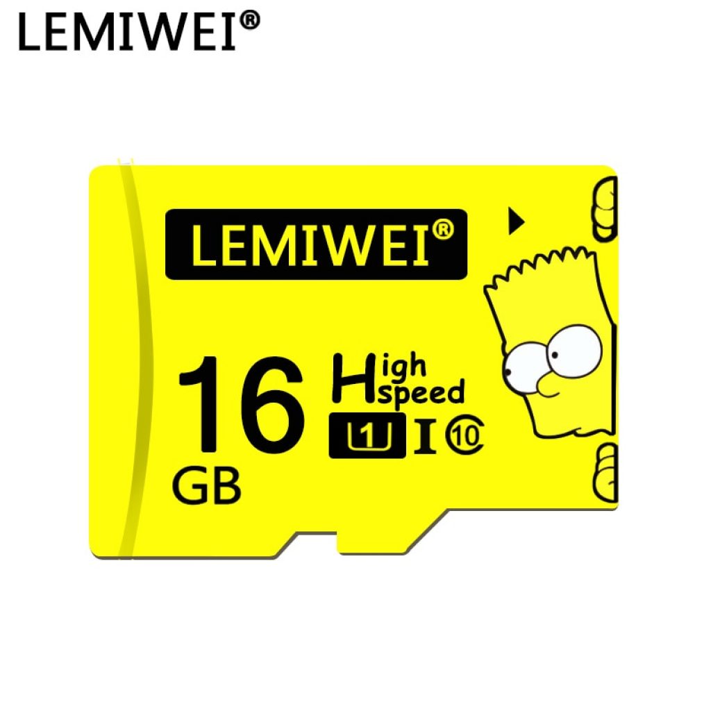 Lemiwei Bart Simpson Top Quality TF Card 8GB 16GB 64GB Class 10 Waterproof The Simpson Memory 3