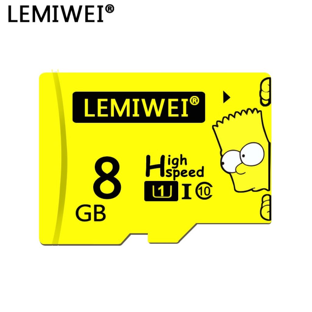 Lemiwei Bart Simpson Top Quality TF Card 8GB 16GB 64GB Class 10 Waterproof The Simpson Memory 4