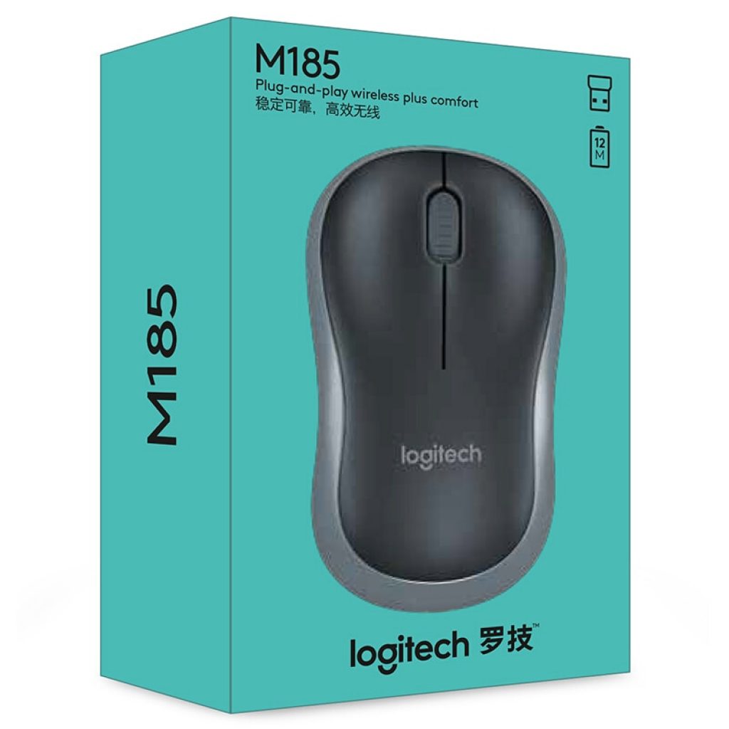 Logitech M185 Wireless Mouse with 1000DPI 2 4GHz Office Mouse for PC Laptop Windows Mac Mouse 5
