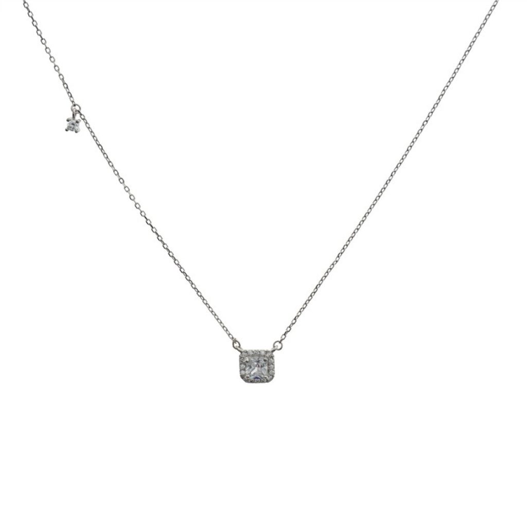 Louleur 925 Sterling Silver Zircon Necklace Shining Square Diamond Choker Necklace For Party Female Elegant Fashion 5